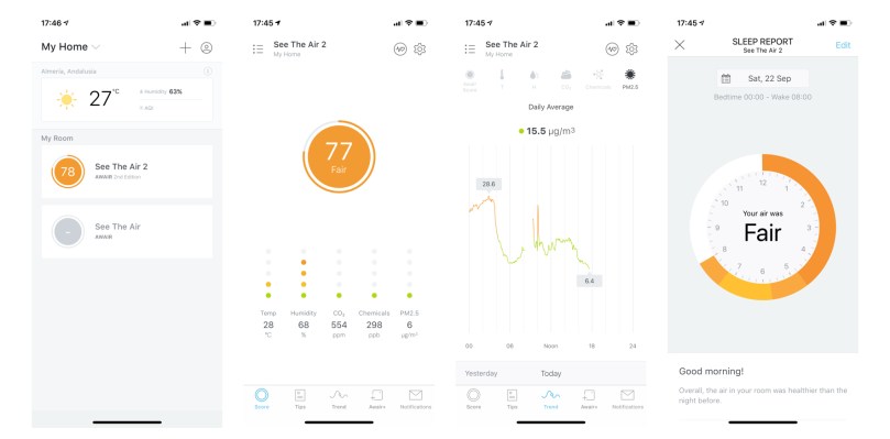awair2nd app ios iphone